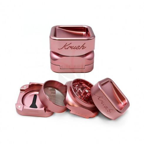 KRUSH 3.0 g Grinder con Kief Sift (rosa) KRUSH 3.0 g Grinder con Kief Sift (rosa)