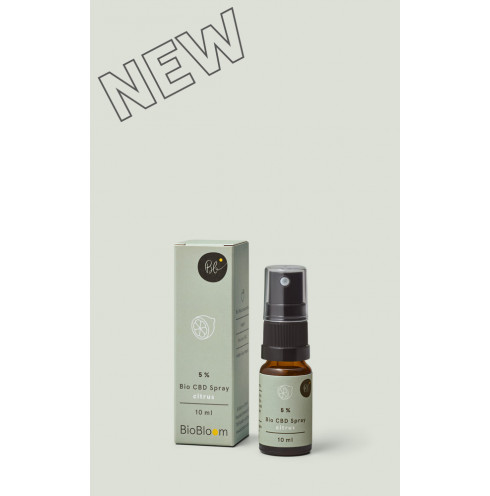 Espray de CBD orgánico al 5% con terpenos de cáñamo – Cítricos 10ml BioBloom Espray de CBD orgánico al 5% con terpenos de cáñamo – Cítricos 10ml BioBloom