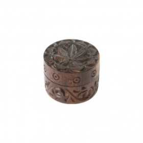 HQ 2 Part Wood Grinder - 40 x 30mm - Leaf HQ 2 Part Wood Grinder - 40 x 30mm - Leaf