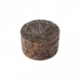 HQ 2 Part Wood Grinder - 50 x 32mm - Leaf HQ 2 Part Wood Grinder - 50 x 32mm - Leaf