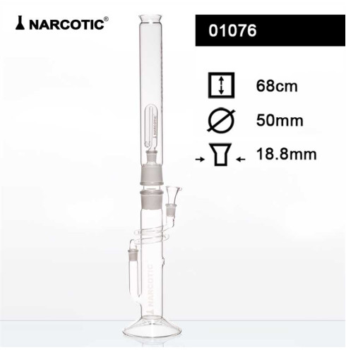 Glass Bong Narcotic - H: 68CM - Ø: 50 MM-SG: 18.8MM Glass Bong Narcotic - H: 68CM - Ø: 50 MM-SG: 18.8MM