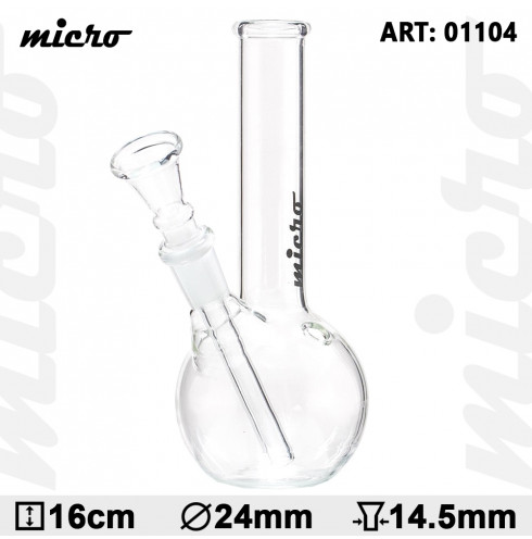 Bouncer Micro Glass Bong-H: 16cm-Ø: 24mm-Socket: 14.5mm Bouncer Micro Glass Bong-H: 16cm-Ø: 24mm-Socket: 14.5mm
