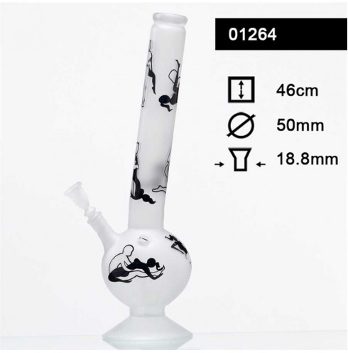 Kamasutra Bouncer Hangover Glass Bong- H:46cm- Ø:50mm- Socket:18 Kamasutra Bouncer Hangover Glass Bong- H:46cm- Ø:50mm- Socket:18