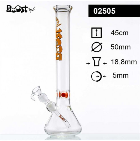 Boost Pro Beaker Bong - Orange - H:45CM- Ø:50MM- SG:18.8MM Boost Pro Beaker Bong - Orange - H:45CM- Ø:50MM- SG:18.8MM
