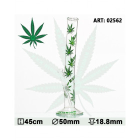 Green XXX Amsterdam Leaf Glass Bong - Ø:50mm - H:45cm - Socket:18.8mm Green XXX Amsterdam Leaf Glass Bong - Ø:50mm - H:45cm - Socket:18.8mm