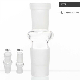 SG: 18.8mm to SG: 14.5mm - Glass adapter for bongs SG: 18.8mm to SG: 14.5mm - Glass adapter for bongs