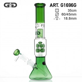 Atomium Grace Glass Bong- Green- H:35cm- Ø:60/45mm- SG:18.8mm Atomium Grace Glass Bong- Green- H:35cm- Ø:60/45mm- SG:18.8mm