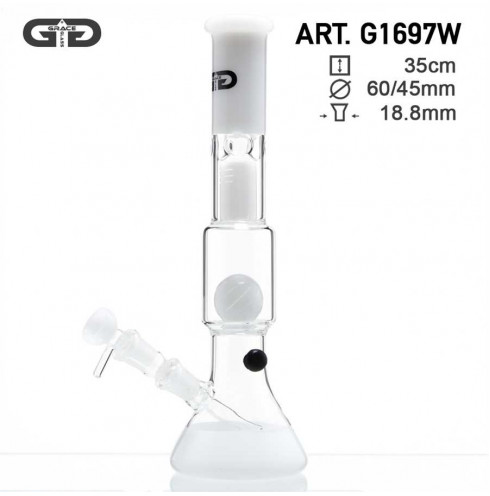 AtmoSphere Grace Glass Bong - White- H:35cm- Ø:60/45mm- SG:18.8m AtmoSphere Grace Glass Bong - White- H:35cm- Ø:60/45mm- SG:18.8m
