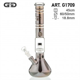 Black Ice Coating Grace Glass Bong- H:45cm- Ø:60/50mm- SG:18.8mm Black Ice Coating Grace Glass Bong- H:45cm- Ø:60/50mm- SG:18.8mm