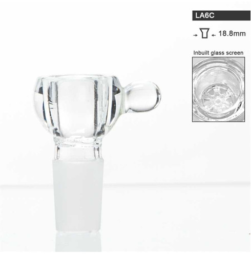 Glass Bowl with a glass bead - SG:18.8mm - inbuilt glass screen Glass Bowl with a glass bead - SG:18.8mm - inbuilt glass screen
