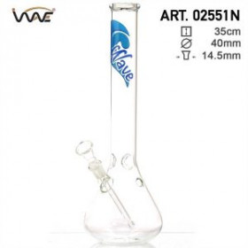 Bong Glass Wawe h:35cm Ø:40mm sg:14,5mm Bong Glass Wawe h:35cm Ø:40mm sg:14,5mm