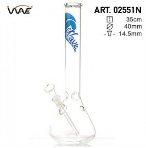 Bong Glass Wawe h:35cm Ø:40mm sg:14,5mm Bong Glass Wawe h:35cm Ø:40mm sg:14,5mm