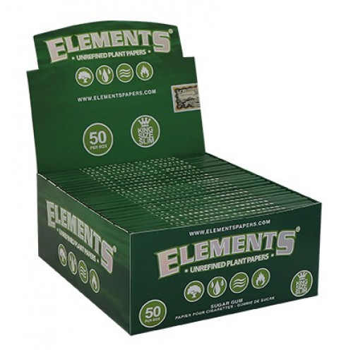 Elements Green King Size Slim - Box 50u Elements Green King Size Slim - Box 50u