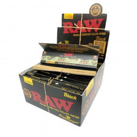 Raw Black Connoisseur King Size Slim Paper+Tips - Box 24u Raw Black Connoisseur King Size Slim Paper+Tips - Box 24u